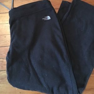 North face black fleece pants