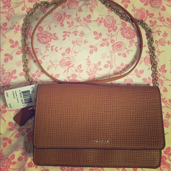 Coach leather cross-body purse