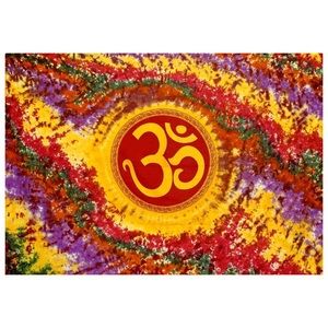tie-dye om ॐ symbol tapestry