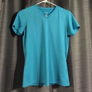 Blue dry fit workout shirt