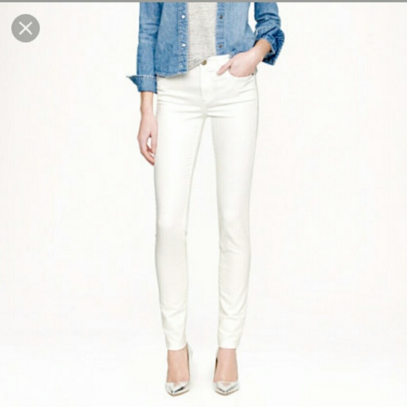 J crew white jeans toothpick  ( size 26 ,tall )