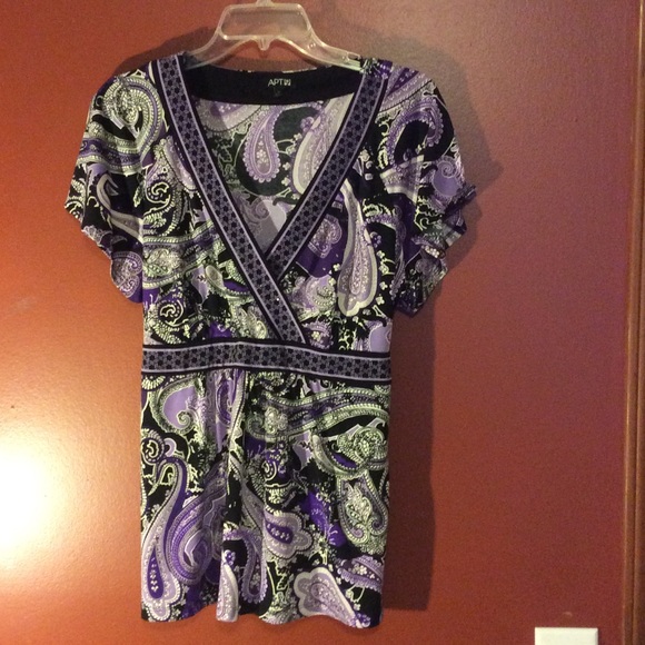 Purple and Black Blouse