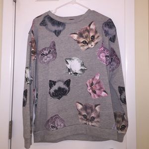 Forever 21 Cat Crewneck
