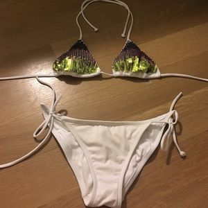 VS White sequin bikini