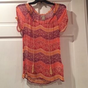 Sheer Lucky Brand blouse