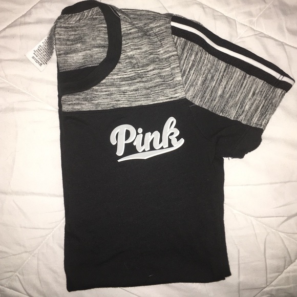 PINK varsity logo tee