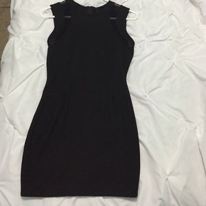 black mid tight dress