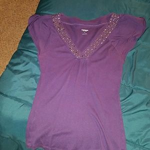 Express brand flutter sleeve top