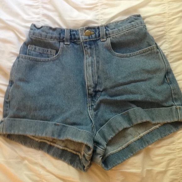 High-Waist Jean Cuff Short