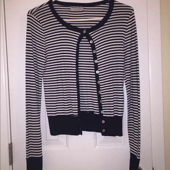 Stripes cardigan black and white
