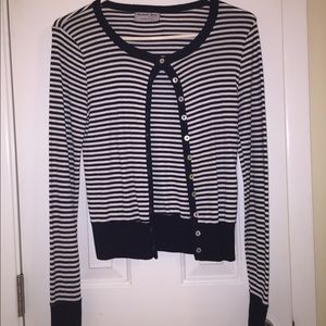 Stripes cardigan black and white