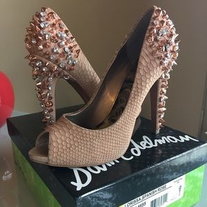 Sam Edelman Rose Gold Studded Pumps