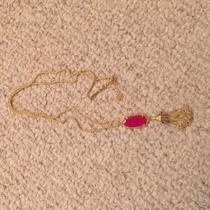 Kendra Scott Everly Long Necklace in Pink Agate!!!