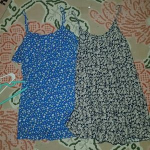 Two baby doll floral desses