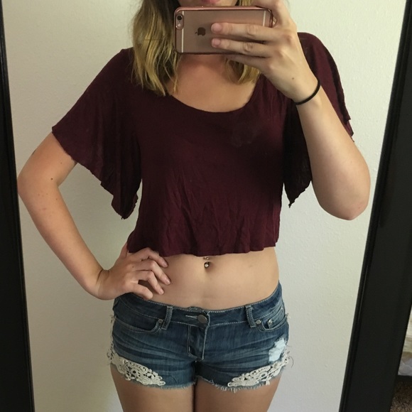 SOLD Urban Outfitters Maroon Crop Top