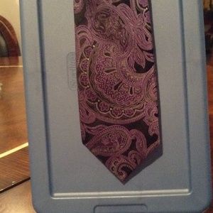 Black and Purple Paisley Tie by Geoffrey Beane