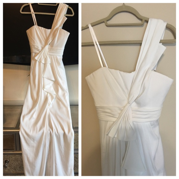 BCBG One Shoulder Dress with Slit