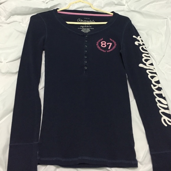 navy blue button up long sleeve