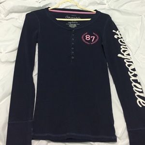 navy blue button up long sleeve