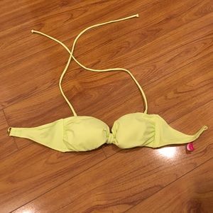 Victoria's Secret Yellow halter bikini top NWOT