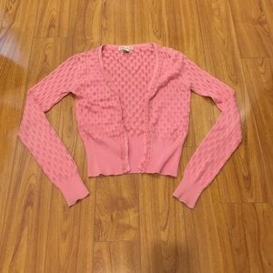 Pink cardigan