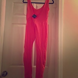 Coral Cotton Romper