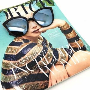 ❤️BOGO❤️New Blue Mirrored Oversized Cat Eye