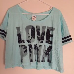 VS Pink Blue Crop Top T