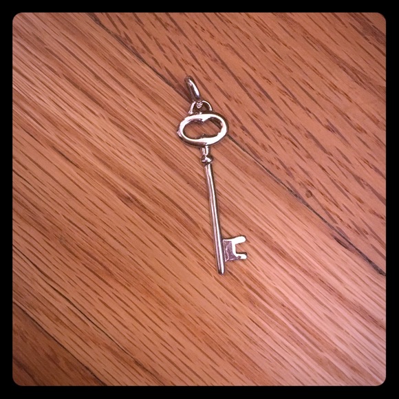 Silver Skeleton Key Charm