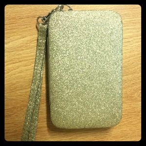 Sparkly gold clutch