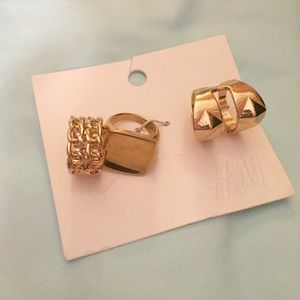 New H&M Gold Statement Ring Bundle