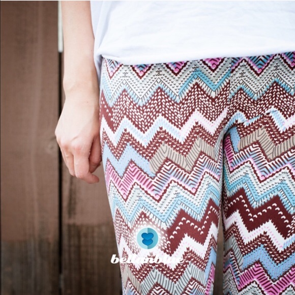 The JOCELYN chevron leggings - PINK MIX - Picture 3 of 4