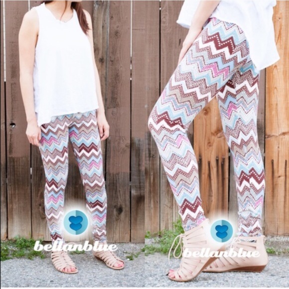 The JOCELYN chevron leggings - PINK MIX - Picture 4 of 4