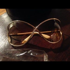 Tom Ford amber sun glasses used once $400 retail