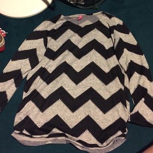 Black and grey chevron sweater