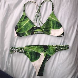STONEFOX SWIM - GYPSY BOTTOMS IN Banana Leaf