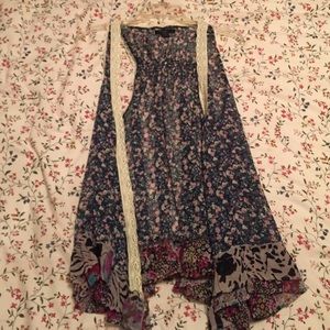 forever 21 floral and lace vest