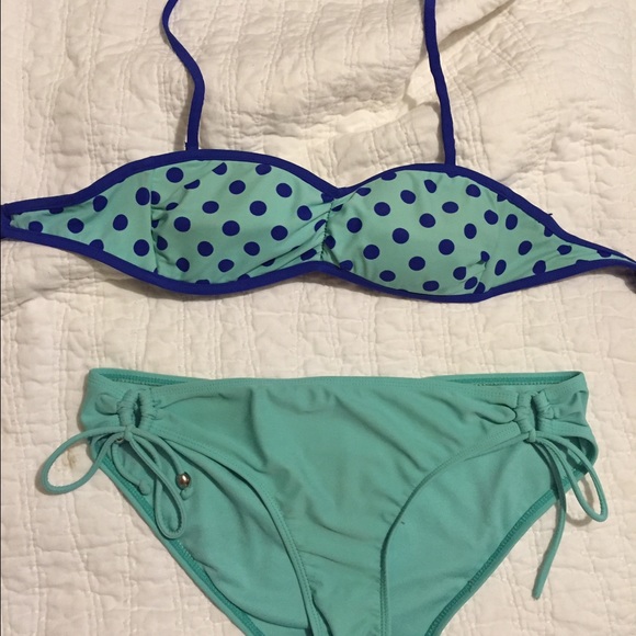 Blue Polka Dot Bikink