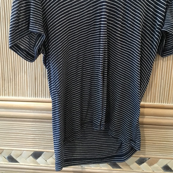 Brandy Melville stripped blue V neck tee