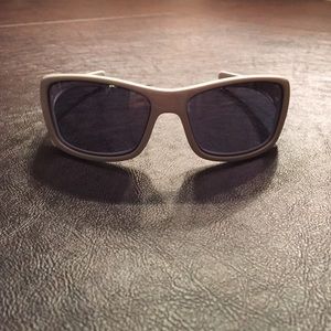 White Oakley Hijinx with Blue City Outline