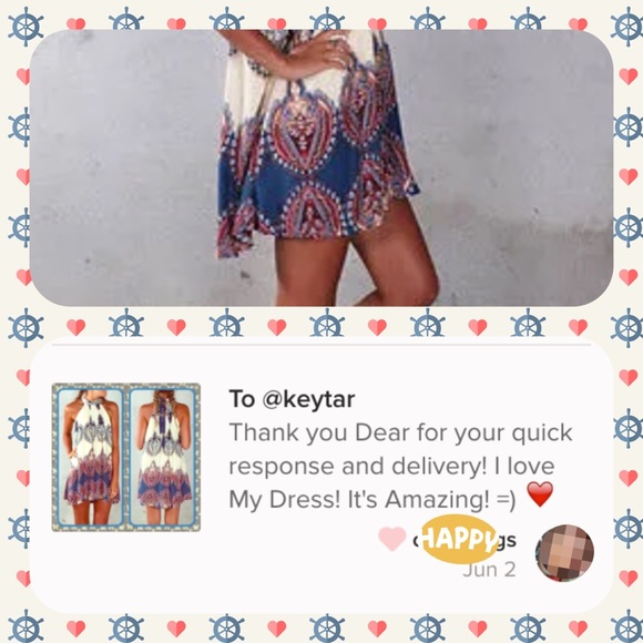 (LAST ONE XS)Paisley Boho Swing Tie Dress - Picture 3 of 4