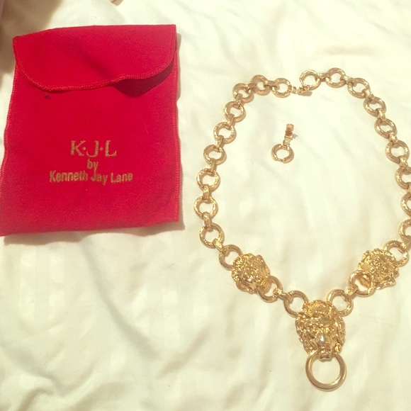 KJL Kenneth Jay Lane Lion necklace