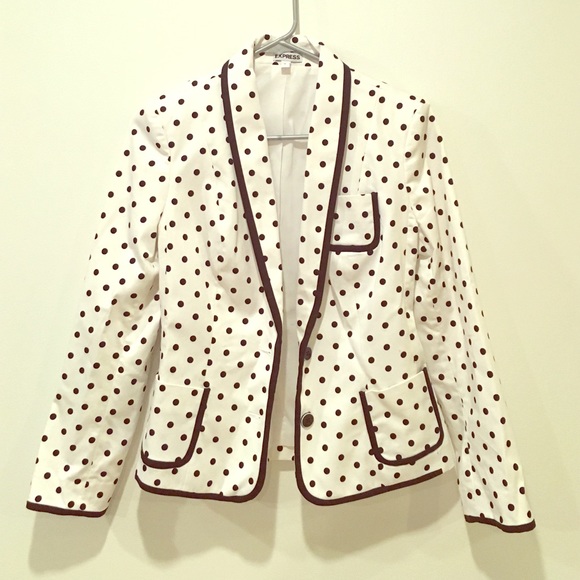 Black and White Polka Dot Blazer