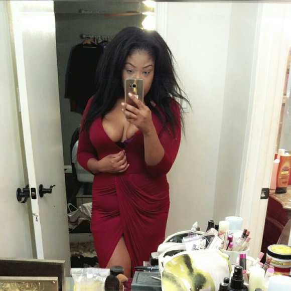 Long high split dress