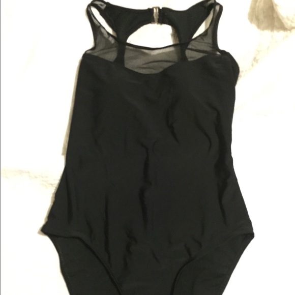 Black whole piece swim wear