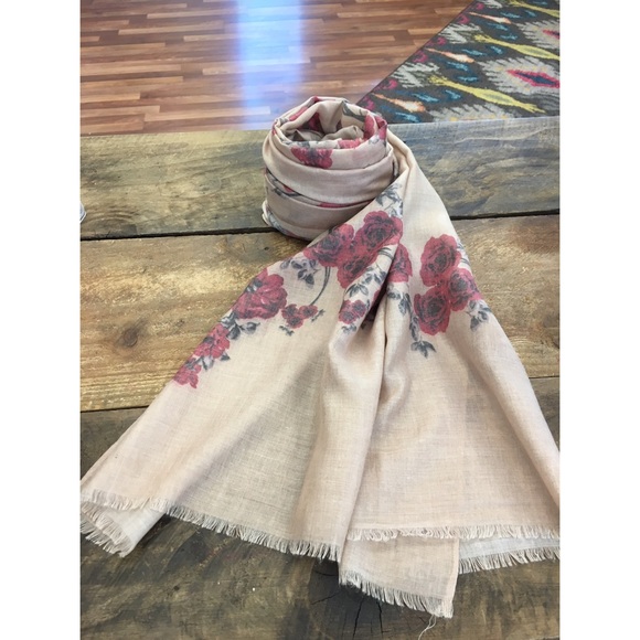 Floral Scarf • BEIGE