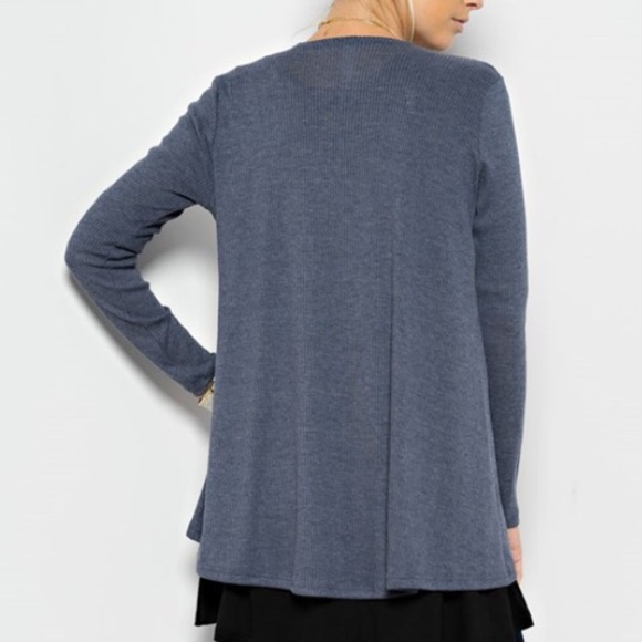 ✨Dusty Pink Ribbed Cardigan - Picture 2 of 4