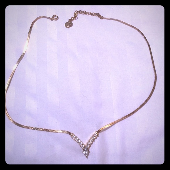 Vintage Christian Dior Chevron Necklace