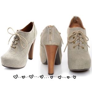 platform chunky heeled booties