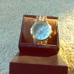 Michael Kors clear chain watch
